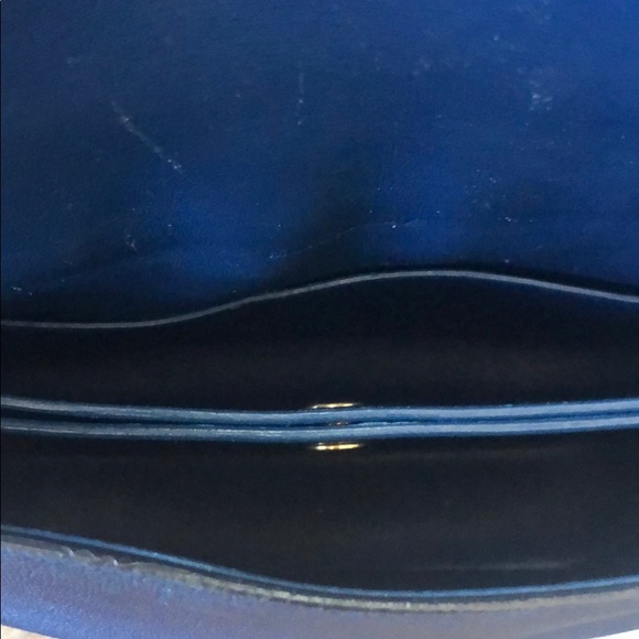 Celine Grained Calfskin Compact Trotteur navy - Picture 5 of 12